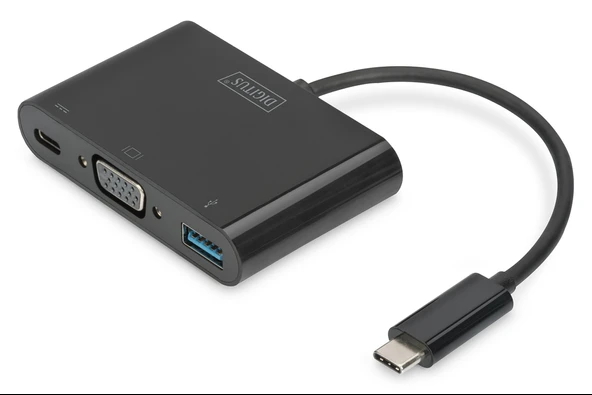 Digitus USB 3.1 (Gen. 1) (USB Tip C)  VGA Grafik Adaptörü Giriş: 1 x USB Tip C erkek (bilgisayar bağlantısı için) Çıkış: 1 x TdrTR