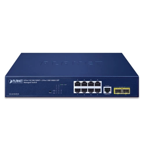 Yönetilebilir Gigabit Switch (Managed Gigabit Switch) 8-Port 10/100/1000T 2-Port 100/1000X SFP 1 x Konsol port TdrTR