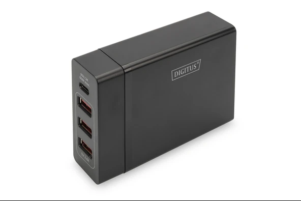 Digitus 4-Port USB Şarj Adaptörü, USB Tip-C Digitus 4-Port Universal USB Charging Adapter, USB Type-C TdrTR