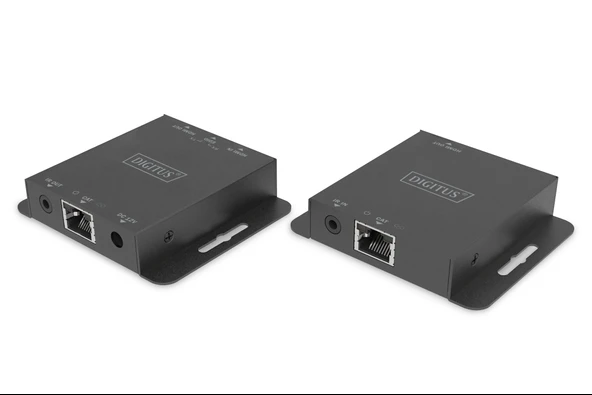 Digitus HDMI Sinyal Uzatma Cihazı, Alıcı (Receiver) ve Verici (Transmitter) Birim dahil, maksimum çözünürlük 4K@30Hz 70 metre, PoC Digitus HDMI Extende TdrTR