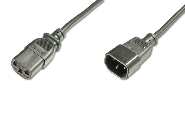 PC-Monitör Arası Güç Kablosu, C14 erkek - C13 dişi, 5 metre TdrTR