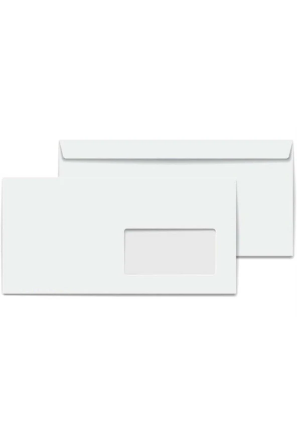 Asil Doğan Diplomat Zarf Extra Silikonlu Pencereli 10.5x24 110 Gram Beyaz 500 Lü (1 Paket 500 Adet)