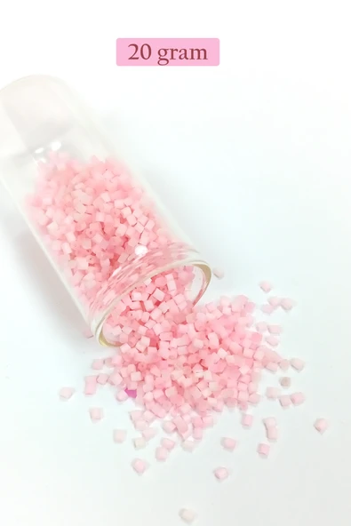 Kesme Cam Boncuk 2mm - 20 Gram - Şeker Pembe -BNC350