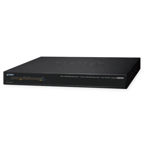 Yönetilebilir Ses & Video Switch Layer 2/4 Gigabit Ethernet PoE+ Switch 8 x 10/100/1000T 802.3bt PoE+ (95W maksimum 802.3bt PoE++, port 1- TdrTR