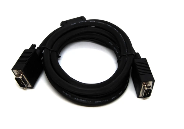 Beek VGA Monitör Kablosu, DSUB 15 erkek  DSUB 15 erkek, 3 metre, 3Coax/7C, AWG28, 2x ferrite filtreli, siyah renk Beek VGA 3 mt cable M/M with TdrTR