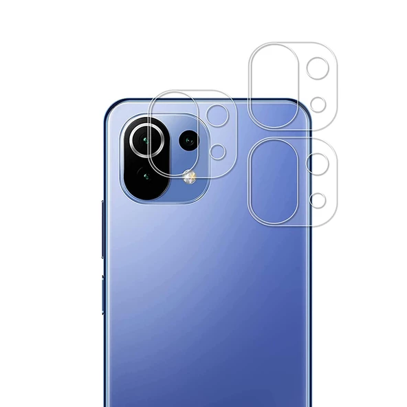 Xiaomi Mi 11 Lite Kamera Lens Koruyucu 3D Cam - 3