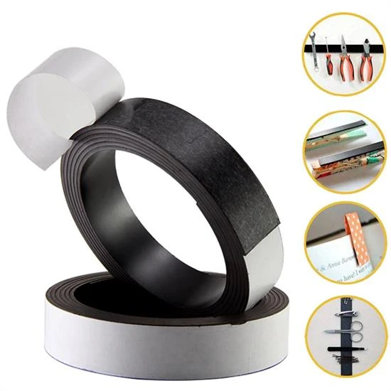 1 Metre Yapışkanlı Şerit Mıknatıs Çok Amaçlı Manyetik  Magnet - 5
