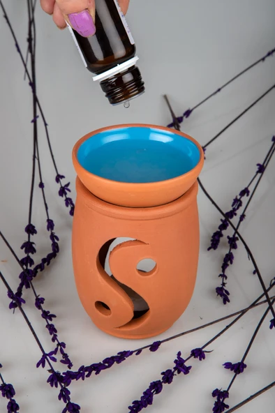 Ying Yang El Yapımı Çömlek Buhurdanlık Tütsülük - 4