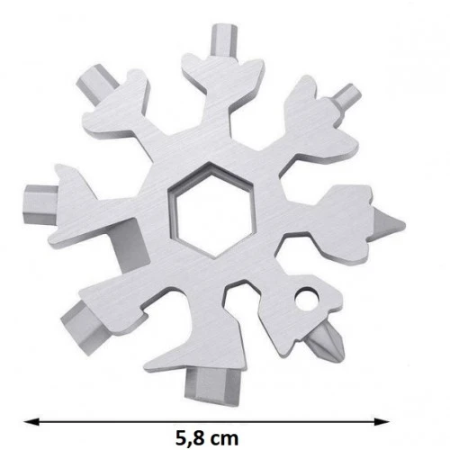 Çok Amaçlı Kar Tanesi Açacak Tornavida Anahtarlık Alyan - Resim 4