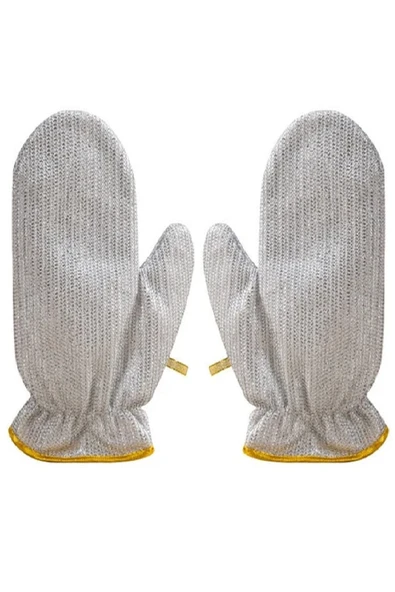 2li Telli Bulaşık Eldiveni Su Geçirmez Kir Sökücü Tava Tencere Ovma Mutfak Banyo Temizlik Eldiveni - Resim 3