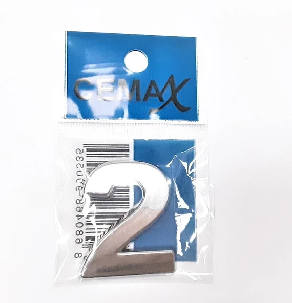 4 Cm Plastik Krom Kaplama Kapı Numarası -2 - 2