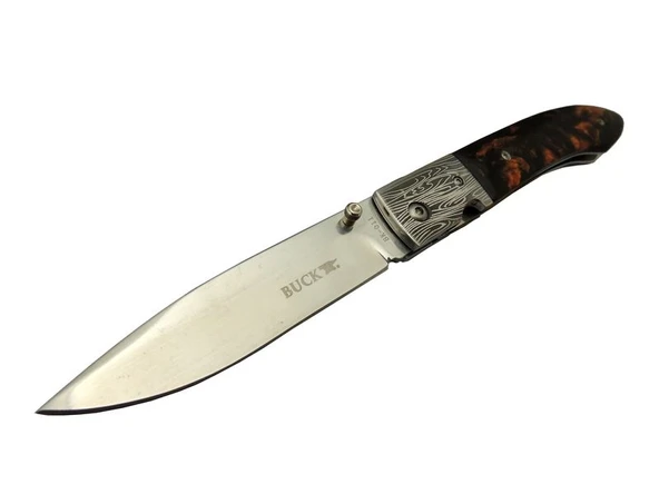 Buck Knives BK-011BK Kamp Çakı 23 cm - Kahverengi Sedef Sap, Kılıflı, Kutulu TdrTR