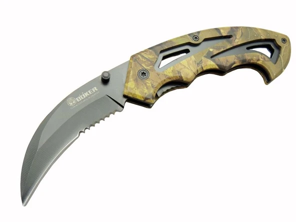 Böker 2-6 Karambit Outdoor Çakı 19 cm - Plastik Kamuflaj Saplı TdrTR