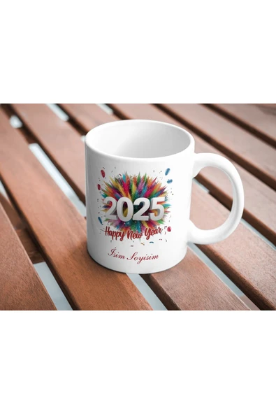 ALPŞAN TİCARET  Yeni Yıl Konseptli Kişiye Özel İsme Özel Kupa İsme Özel Yılbaşı Temalı Kupa Bardak - Resim 3