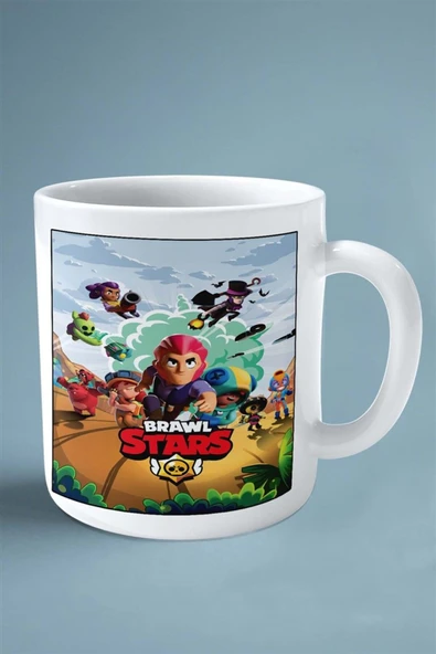 ALPŞAN TİCARET  brawl stars oyun Baskılı Kupa Bardak Çift Taraflı Baskı Kişiye Özel  model 10