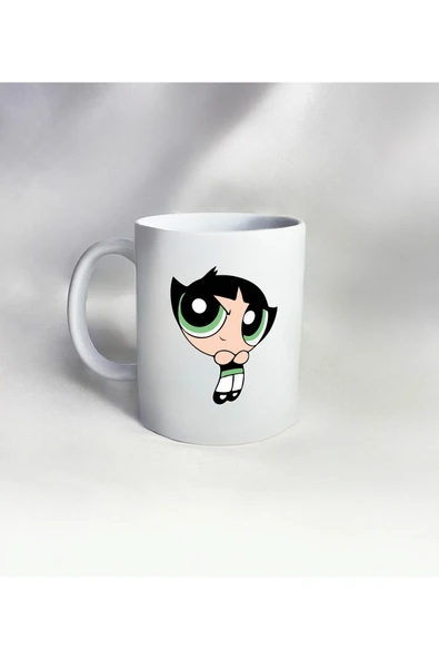 ALPŞAN TİCARET  Powerpuff Girls Buttercup Baskılı Kupa Bardak Porselen Kahve Mug