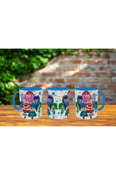 ALPŞAN TİCARET  Ters Yüz Kupa Bardak Tersyüz Kupa Mug İçi ve Kulbu Mavi - Resim 2