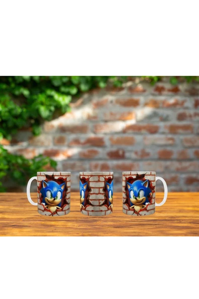 ALPŞAN TİCARET  Sonic Kupa Sonik Bardak Sonik Mug Beyaz Kupa ürün görseli