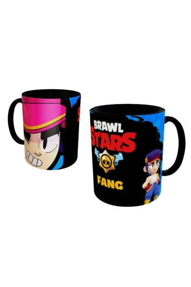 ALPŞAN TİCARET  Brawl Stars Fang Kupa Bardak İçi ve Kulbu Siyah Kişiselleştirilebilir ürün görseli