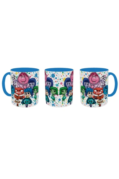 ALPŞAN TİCARET  Ters Yüz Kupa Bardak Tersyüz Kupa Mug İçi ve Kulbu Mavi - Resim 3