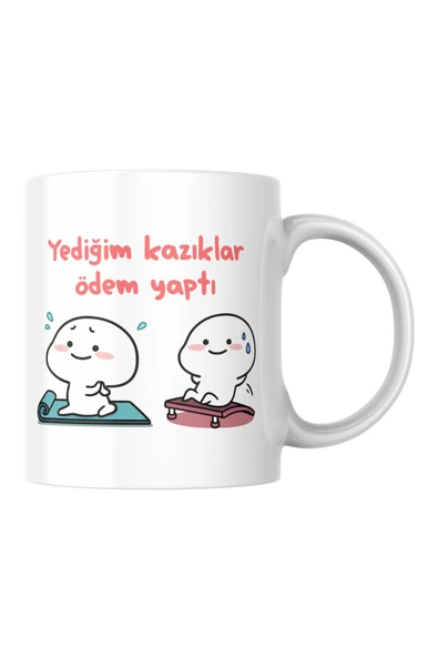 ALPŞAN TİCARET  Yediğim Kazıklar Ödem Yaptı Hediye Kupa Bardak Arkadaşa Kupa Sevgiliye Beyaz Kupa Bardak ürün görseli