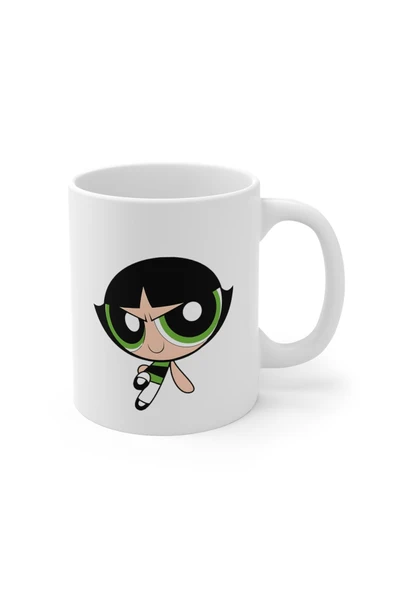 ALPŞAN TİCARET  3'lü Powerpuff Girls Tasarım Baskılı Premium Beyaz Porselen Kupa Bardak - Resim 3