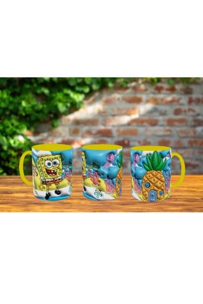 ALPŞAN TİCARET  Sünger Bob Kupa Bardak Süngerbob Mug ürün görseli