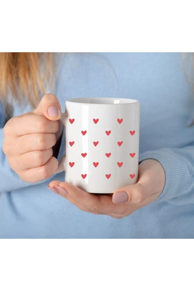 ALPŞAN TİCARET  Kalpli Kupa Bardak Kalp Kupa - Resim 3