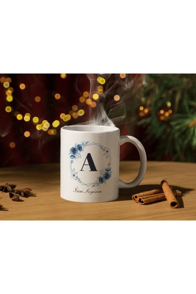 ALPŞAN TİCARET  İsme Özel Baskılı Kupa Isim Baş Harfi Kişiselleştirilebilir Özel Kupa Bardak - Resim 3