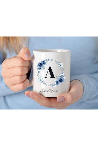 ALPŞAN TİCARET  İsme Özel Baskılı Kupa Isim Baş Harfi Kişiselleştirilebilir Özel Kupa Bardak - Resim 4