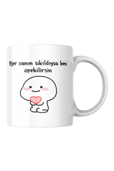 ALPŞAN TİCARET  Tatlı Kupalar Hediye Kupa Bardak Arkadaşa Kupa Sevgiliye Beyaz Kupa Bardak Doğum Günü Hediye Kupa