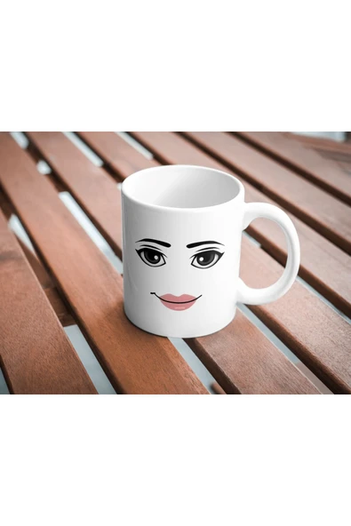 ALPŞAN TİCARET  Roblox Woman Face Yüz Kupa Bardak - 3