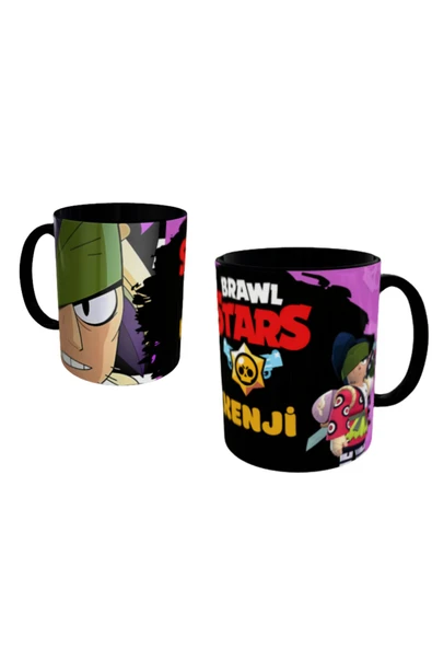 ALPŞAN TİCARET  Brawl Stars Kenji Kupa Bardak İçi ve Kulbu Siyah Kişiselleştirilebilir ürün görseli