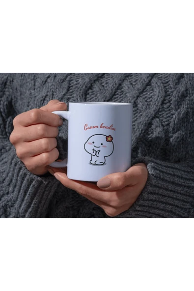 ALPŞAN TİCARET  Canım Kendim Kupa Bardak Yaratıcı Kupalar Beyaz Kupa - Resim 2