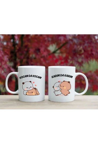ALPŞAN TİCARET  Kocam da Kocam Kupa Karım da Karım Bardak Dudu Bubu Kupa Bardak - Resim 2