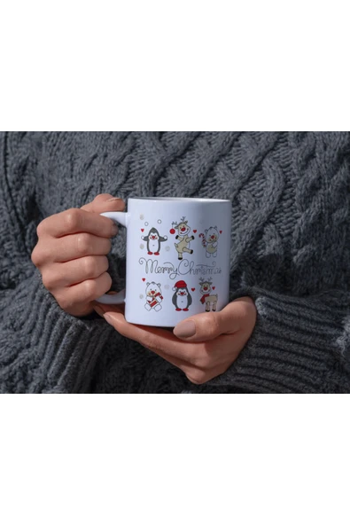 ALPŞAN TİCARET  Yılbaşı Temalı Kupa Merry Christmas Kupa Bardak Yeni Yıl Konseptli Özel Kupa - 3