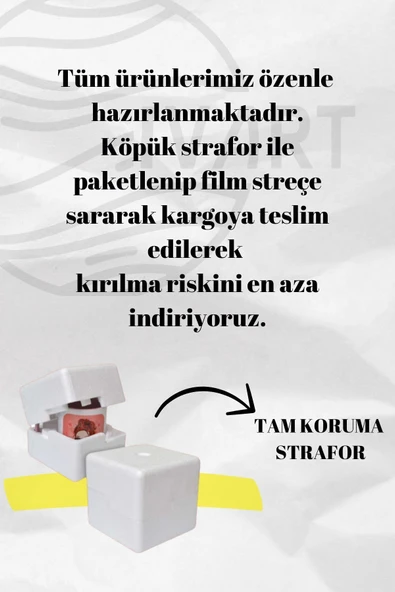 ALPŞAN TİCARET  Baskılı Ters Yüz Karakterleri Premium Beyaz Porselen Kupa Bardak - Resim 4