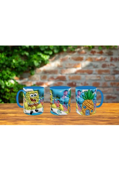 ALPŞAN TİCARET  Sünger Bob Kupa Bardak Süngerbob Mug - 1