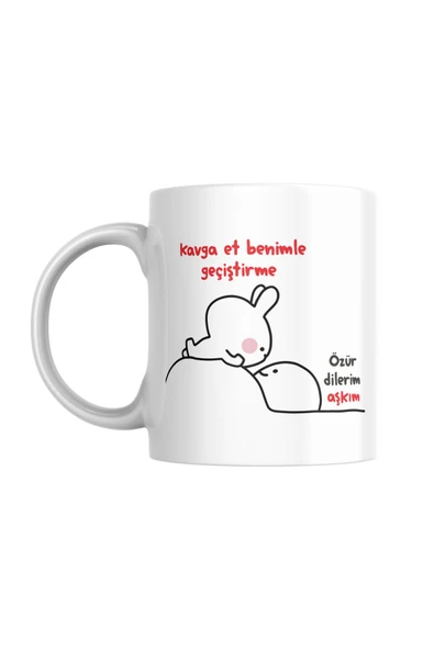 ALPŞAN TİCARET  Sevgiliye Hediye Kupa Bardak Beyaz Kupa Bardak Doğum Günü Hediye Kupa ürün görseli