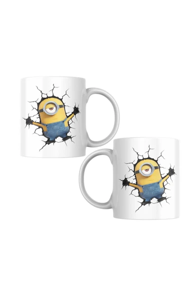 ALPŞAN TİCARET  Minions Minyonlar Seramik Kupa Yaratıcı Kupalar - 2