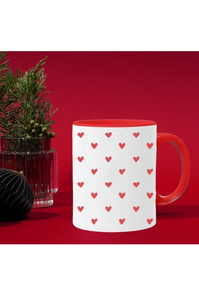 ALPŞAN TİCARET  Kalpli Kupa Bardak Kalp Kupa Hediye Kupa Sevgiliye Kalpli Kupa Arkadaşa Kalpli Bardak - Resim 2