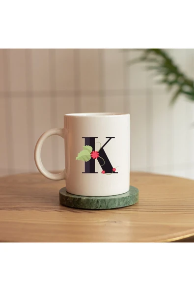 ALPŞAN TİCARET  K HARFİ BASKILI KUPA ürün görseli