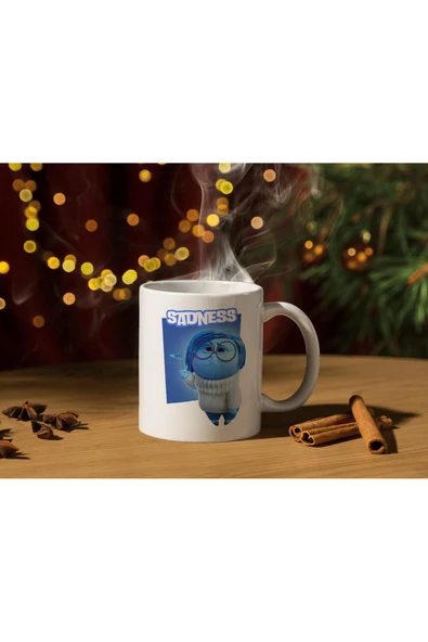 ALPŞAN TİCARET  Ters Yüz Üzüntü Kupa Bardak Sadness Ters Yüz Baskılı Kupa Bardak - Resim 2