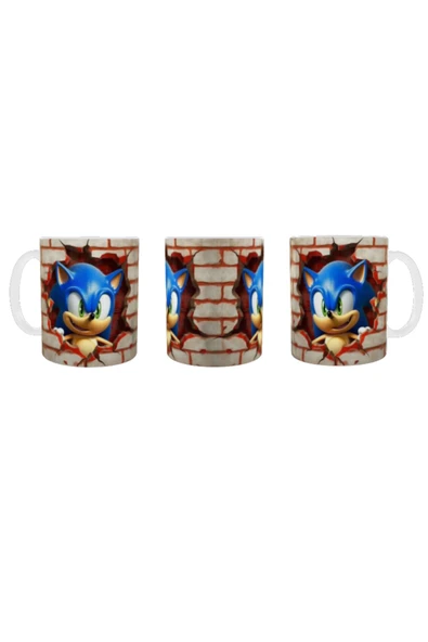ALPŞAN TİCARET  Sonic Kupa Sonik Bardak Sonik Mug Beyaz Kupa - Resim 3