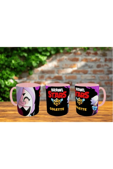 ALPŞAN TİCARET  Brawl Stars Colette Kupa Bardak İçi ve Kulbu Pembe Kişiselleştirilebilir - 2