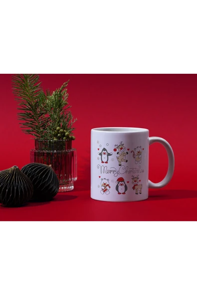 ALPŞAN TİCARET  Yılbaşı Temalı Kupa Merry Christmas Kupa Bardak Yeni Yıl Konseptli Özel Kupa - 2