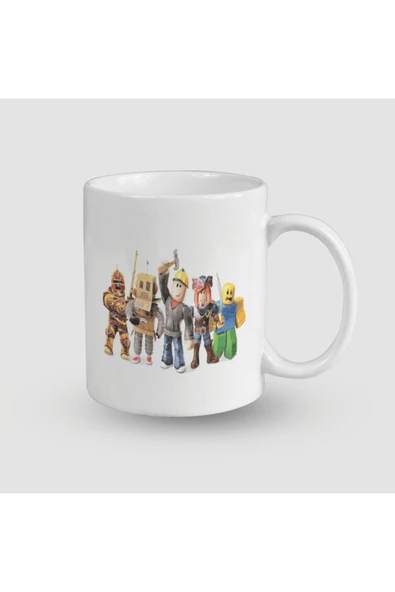 ALPŞAN TİCARET  Roblox Karakterleri Tasarımlı Beyaz Porselen Kupa Bardak ürün görseli