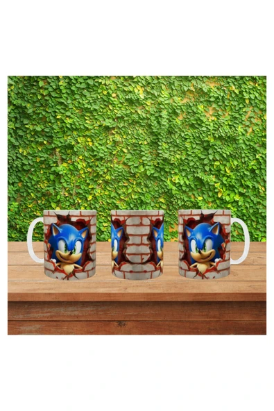 ALPŞAN TİCARET  Sonic Kupa Sonik Bardak Sonik Mug Beyaz Kupa - Resim 2