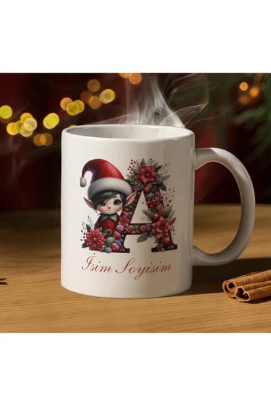 ALPŞAN TİCARET Yılbaşı Temalı Kişiselleştirilebilir Kupa Bardak Yeni Yıl Konseptli Kişiye Özel İsme Özel Kupa ürün görseli