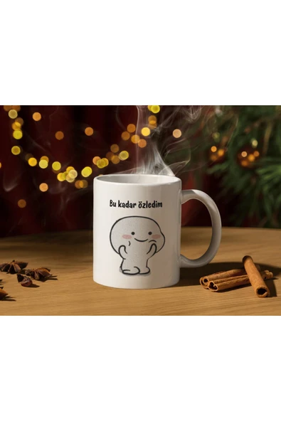 ALPŞAN TİCARET  Sevgili Kupaları Çift Kupaları 2'li Set Tatlı Kupalar Beyaz Kupa - Resim 4